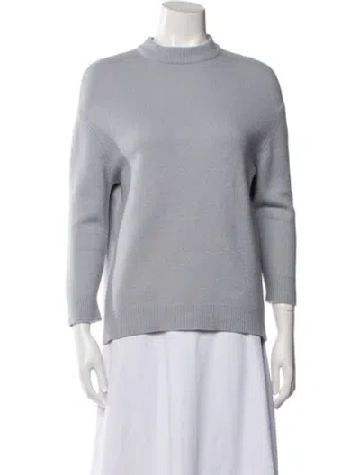 Pre-owned Tibi Wool Mock Neck Sweater In Blue