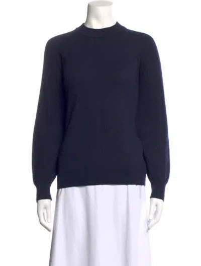 Pre-owned Tibi Wool Mock Neck Sweater In Blue