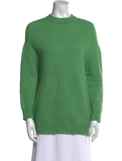 Pre-owned Tibi Wool Mock Neck Sweater In Green