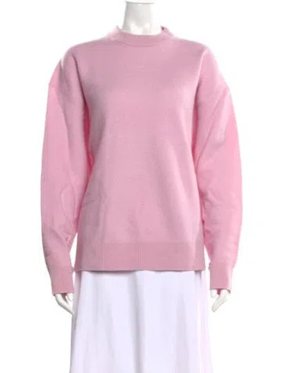 Pre-owned Tibi Wool Mock Neck Sweater In Pink