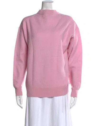 Pre-owned Tibi Wool Mock Neck Sweater In Pink