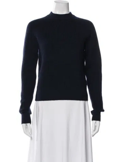 Pre-owned Tibi Wool Mock Neck Sweater W/ Tags In Black