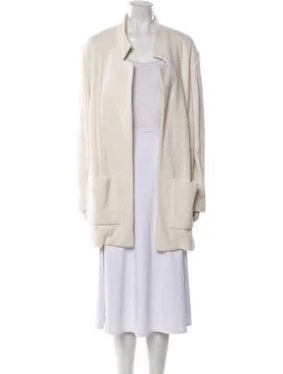 Pre-owned Tibi Wool Open Front Sweater In Neutral