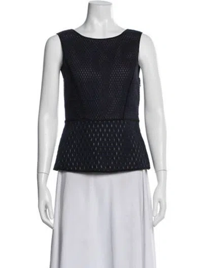 Pre-owned Tibi Wool Patterned Top W/ Tags In White