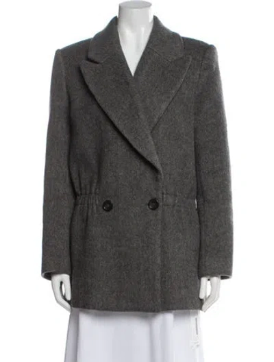 Pre-owned Tibi Wool Plaid Print Blazer In Black