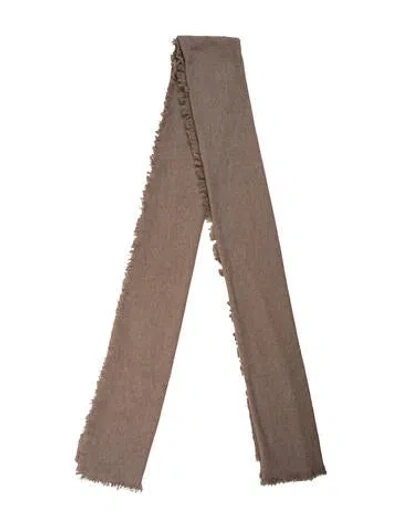 Pre-owned Tibi Wool Printed Scarf In Brown