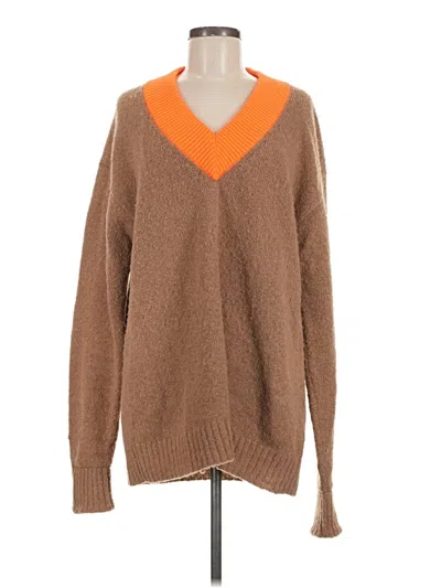 Pre-owned Tibi Wool Pullover Sweater In Brown