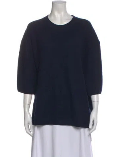 Pre-owned Tibi Wool Scoop Neck Sweater In Blue