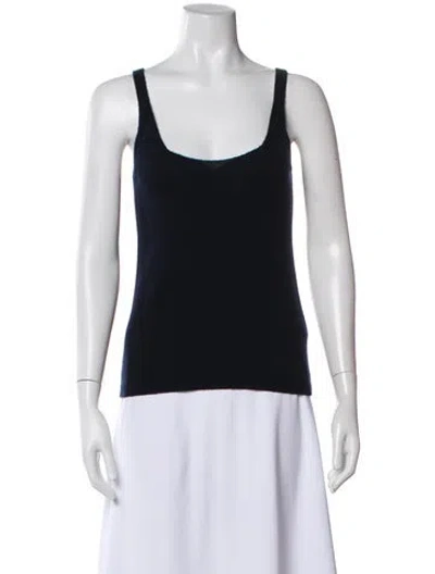 Pre-owned Tibi Wool Scoop Neck Top In Blue