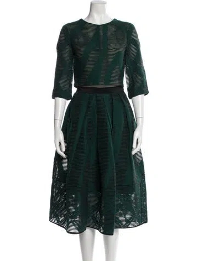 Pre-owned Tibi Wool Set In Green