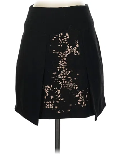 Pre-owned Tibi Wool Skirt In Black