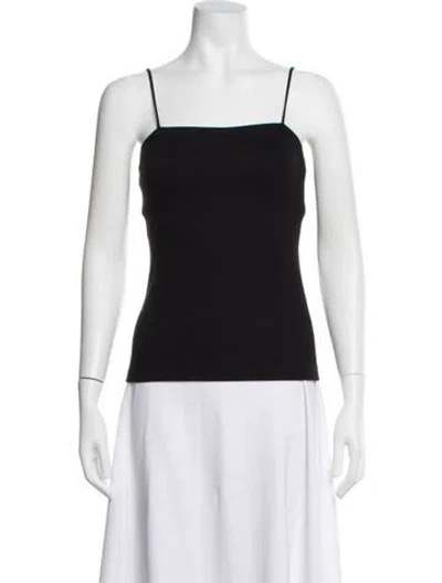 Pre-owned Tibi Wool Square Neckline Top In Black