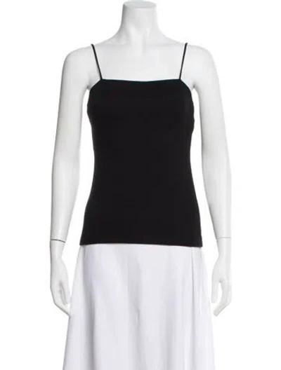 Pre-owned Tibi Wool Square Neckline Top W/ Tags In Black