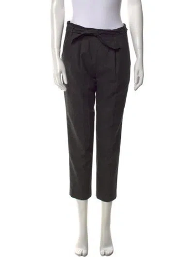 Pre-owned Tibi Wool Straight Leg Pants In Black