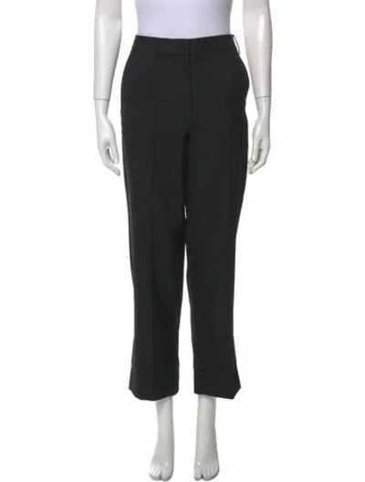 Pre-owned Tibi Wool Straight Leg Pants In Black