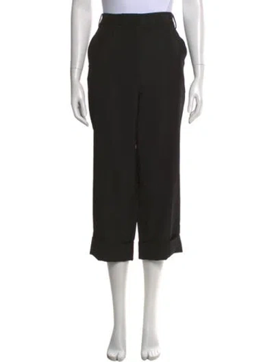 Pre-owned Tibi Wool Straight Leg Pants In Black