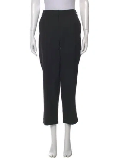 Pre-owned Tibi Wool Straight Leg Pants In Black