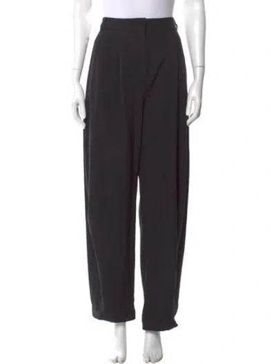 Pre-owned Tibi Wool Straight Leg Pants In Black