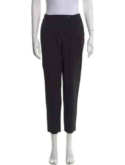 Pre-owned Tibi Wool Straight Leg Pants In Black