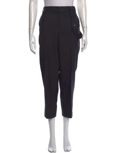 Pre-owned Tibi Wool Straight Leg Pants In Black