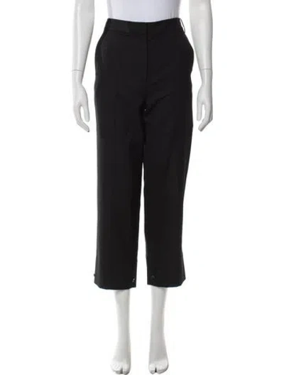 Pre-owned Tibi Wool Straight Leg Pants In Black