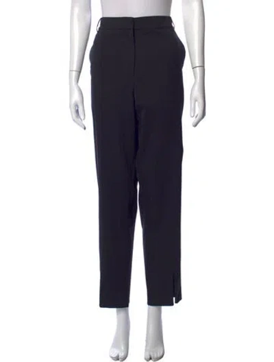 Pre-owned Tibi Wool Straight Leg Pants In Black