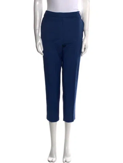 Pre-owned Tibi Wool Straight Leg Pants In Blue