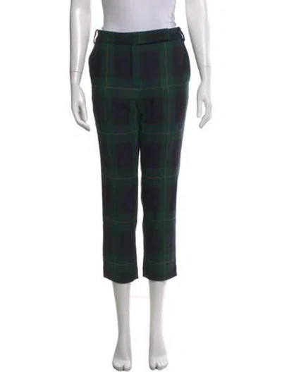 Pre-owned Tibi Wool Straight Leg Pants In Blue