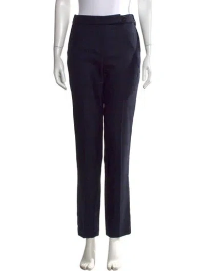 Pre-owned Tibi Wool Straight Leg Pants In Blue