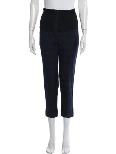Pre-owned Tibi Wool Straight Leg Pants In Blue