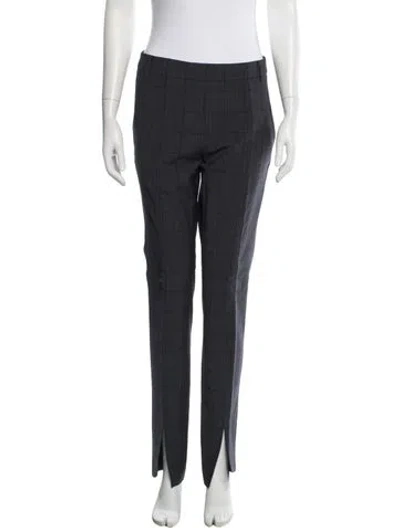 Pre-owned Tibi Wool Straight Leg Pants In Gray