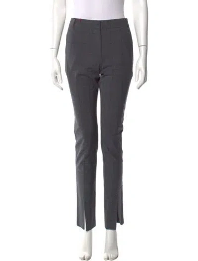 Pre-owned Tibi Wool Straight Leg Pants In Gray