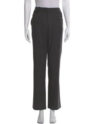 Pre-owned Tibi Wool Straight Leg Pants In Gray
