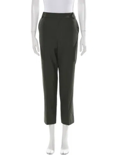Pre-owned Tibi Wool Straight Leg Pants In Green