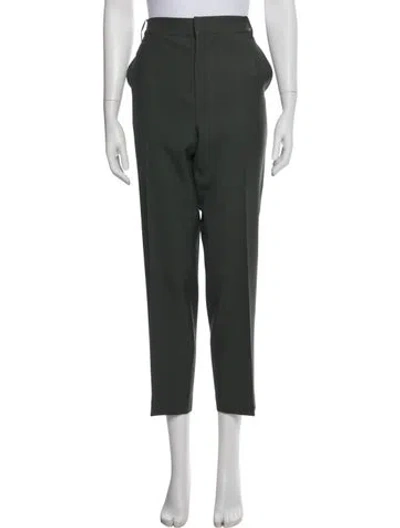 Pre-owned Tibi Wool Straight Leg Pants In Green