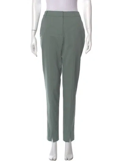 Pre-owned Tibi Wool Straight Leg Pants In Green