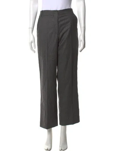 Pre-owned Tibi Wool Straight Leg Pants In Grey