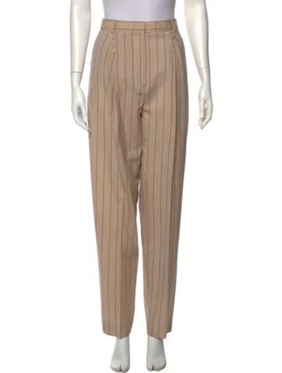 Pre-owned Tibi Wool Straight Leg Pants In Neutral