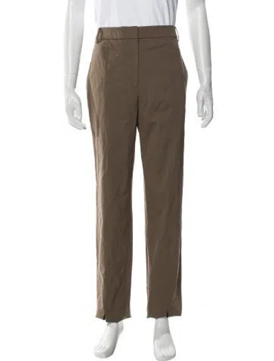 Pre-owned Tibi Wool Straight Leg Pants In Neutral