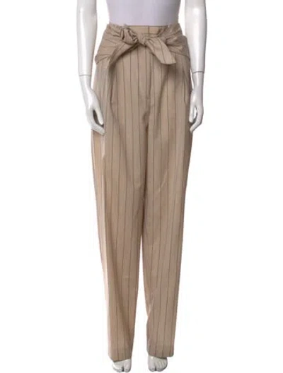 Pre-owned Tibi Wool Straight Leg Pants In Neutral