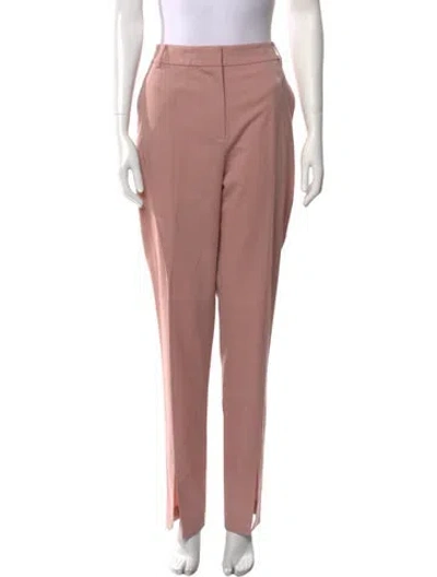 Pre-owned Tibi Wool Straight Leg Pants In Pink