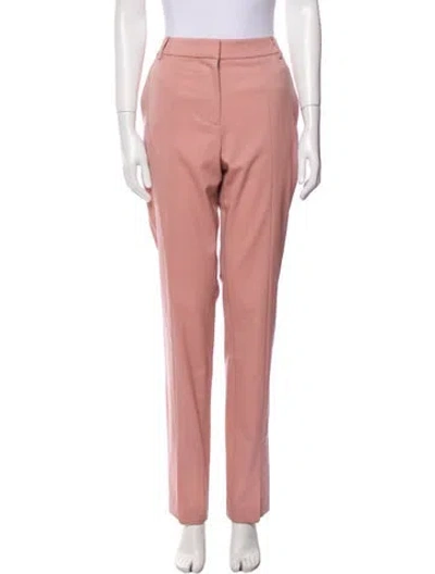 Pre-owned Tibi Wool Straight Leg Pants In Pink
