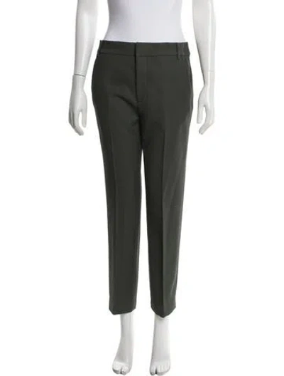 Pre-owned Tibi Wool Straight Leg Pants W/ Tags In Green