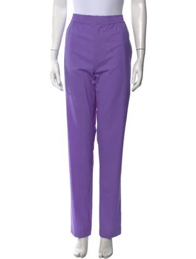 Pre-owned Tibi Wool Straight Leg Pants W/ Tags In Purple