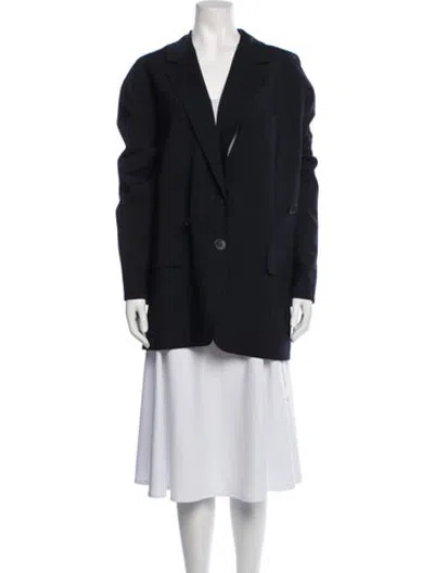 Pre-owned Tibi Wool Striped Blazer In Blue