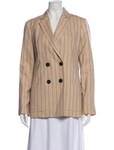 Pre-owned Tibi Wool Striped Blazer In Neutral