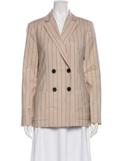 Pre-owned Tibi Wool Striped Blazer In Neutral