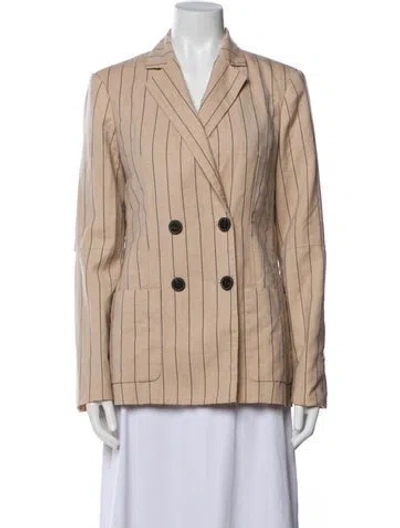 Pre-owned Tibi Wool Striped Blazer In Neutral