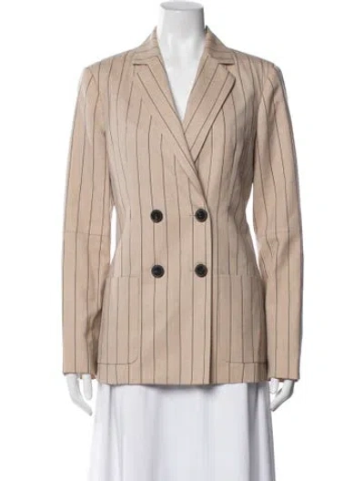 Pre-owned Tibi Wool Striped Blazer In Neutral