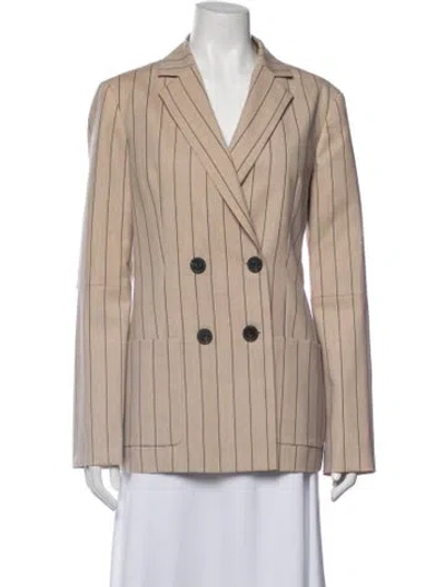 Pre-owned Tibi Wool Striped Blazer In Neutral